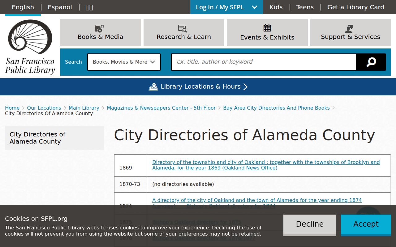 Alameda city directory Bay Area holdings