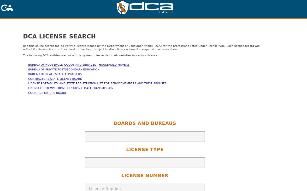 Alameda residents directory California professional license search